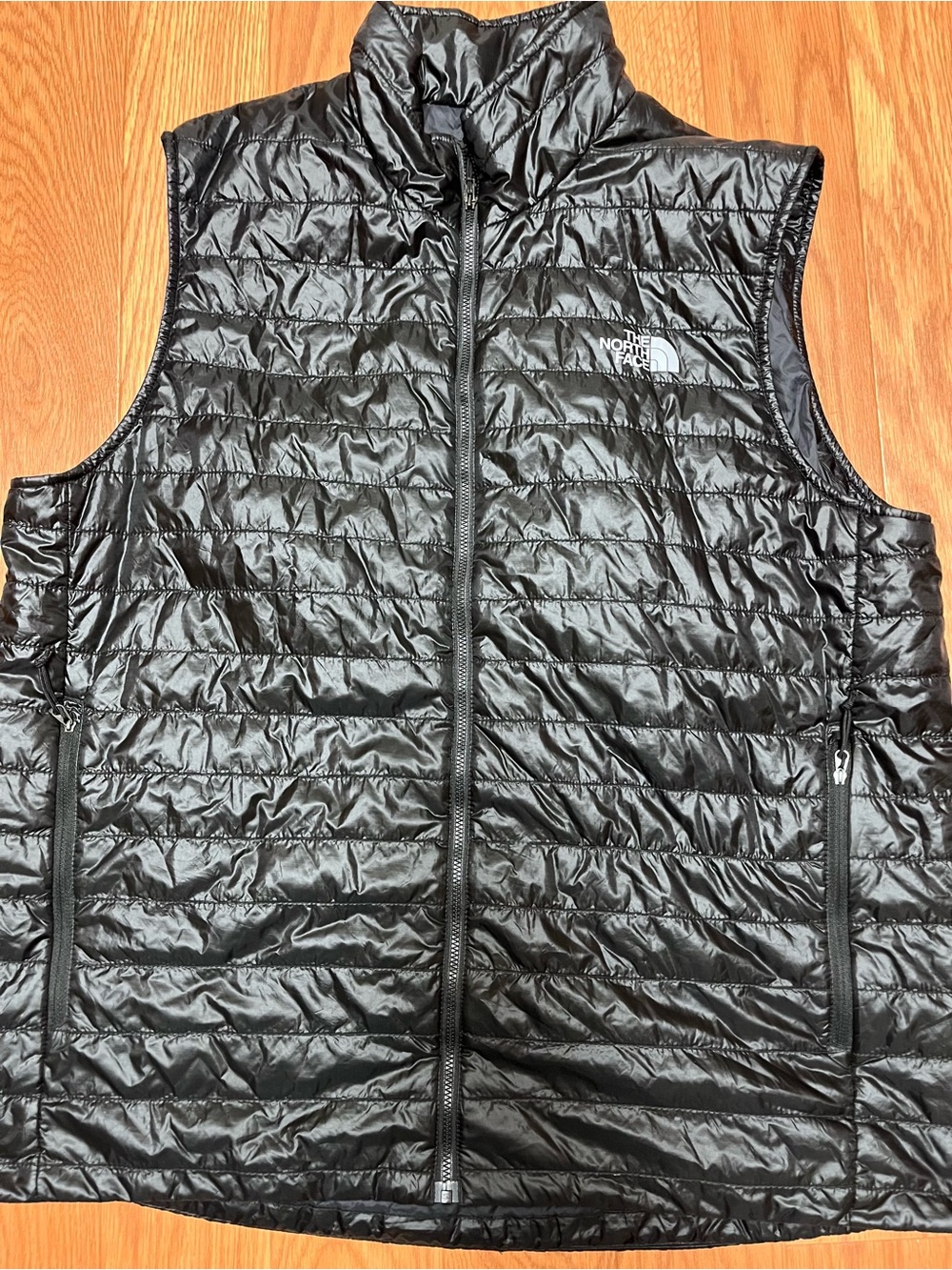 The North Face Thermoball Puffer Vest Men's XL Black Full Zip Zipped Pockets
